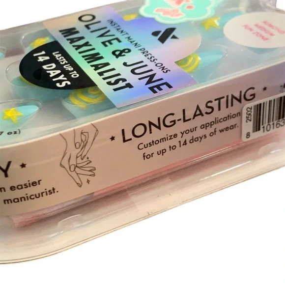 Olive & June Instant Mani Press-On Nails Almond Medium Fun Zone NWT - Picture 4 of 6